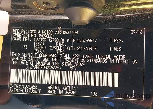 JTJYARBZ0H2053357: 44074309