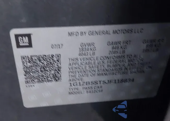 1G1ZB5ST5JF118834: 44074332