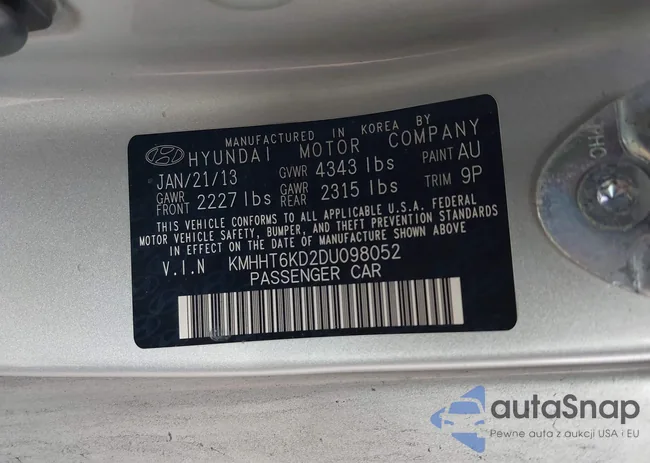 KMHHT6KD2DU098052: 44074364