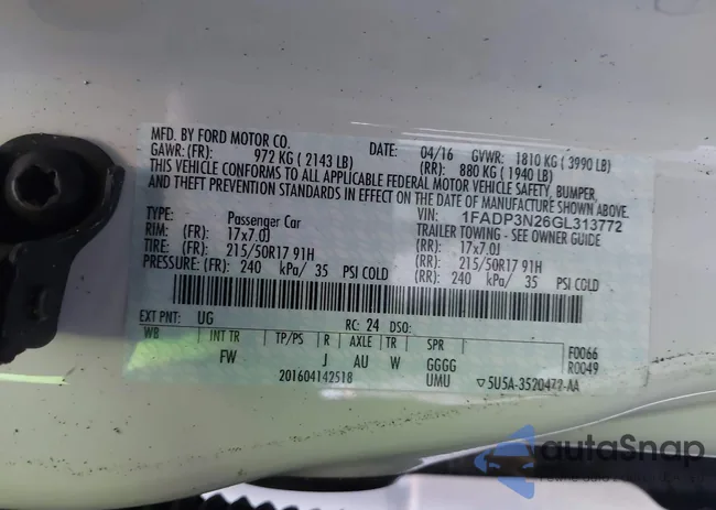 1FADP3N26GL313772: 44074367