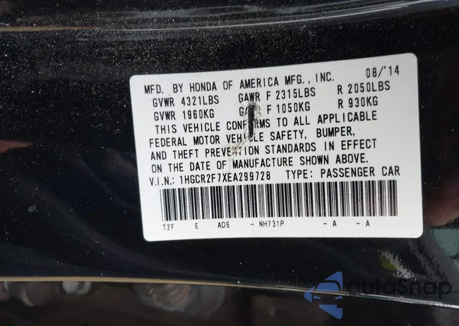 1HGCR2F7XEA299728: 44074422