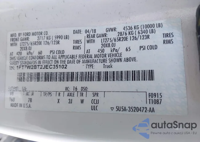 1FT7W2BT2JEC35102: 44074545