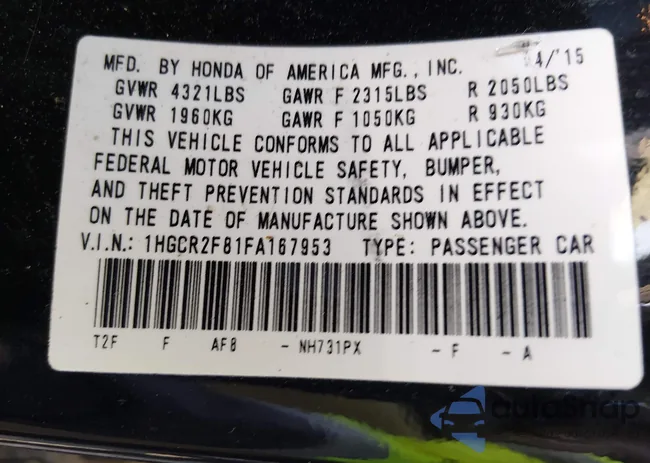 1HGCR2F81FA167953: 44075688