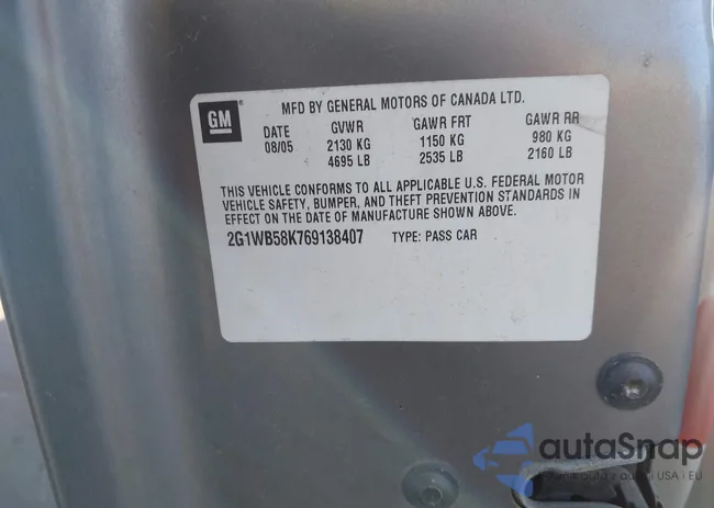 2G1WB58K769138407: 44076139