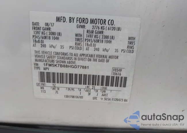 1FM5K7B88HGD77881: 44075380