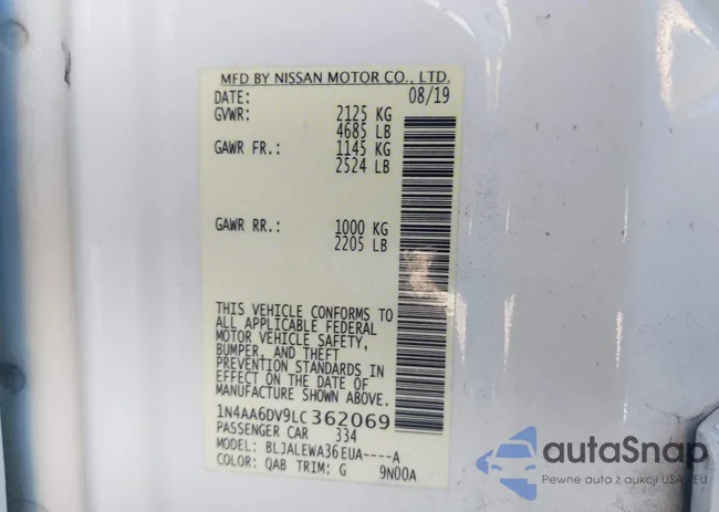 1N4AA6DV9LC362069: 44075408