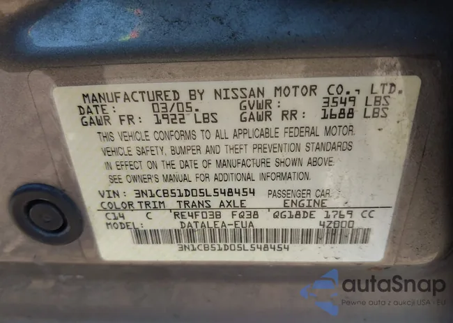 3N1CB51D05L548454: 44076637