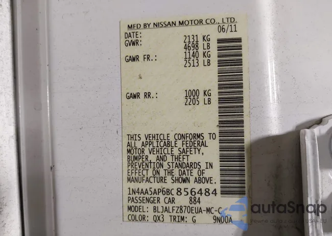 1N4AA5AP6BC856484: 44076754