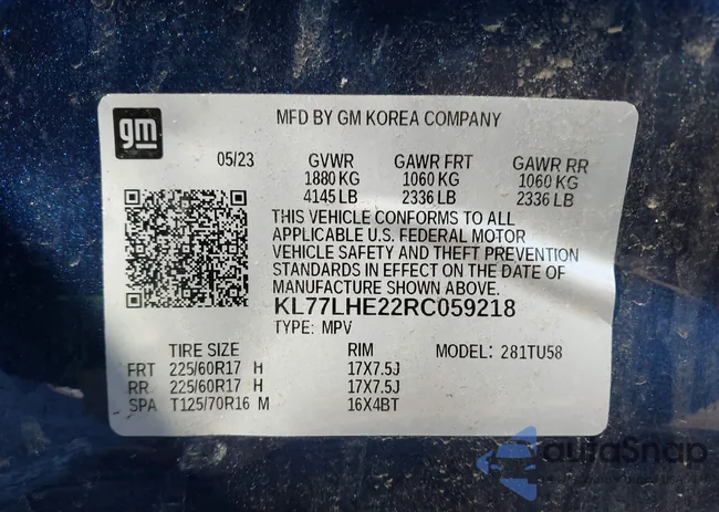 KL77LHE22RC059218: 44076907