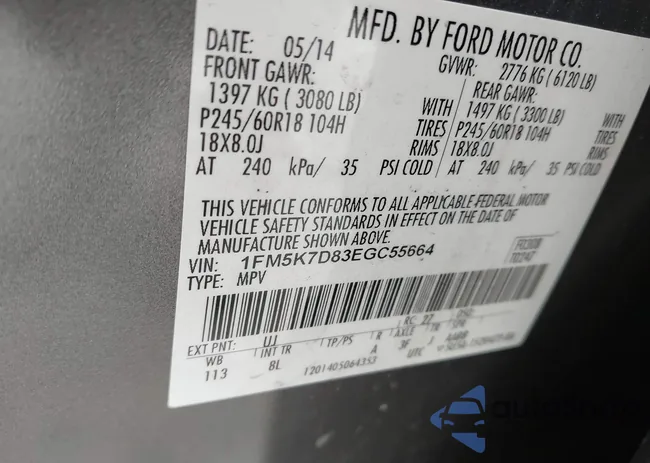 1FM5K7D83EGC55664: 44076936