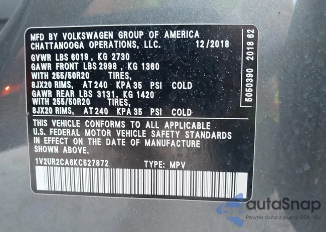 1V2UR2CA6KC527872: 44076948