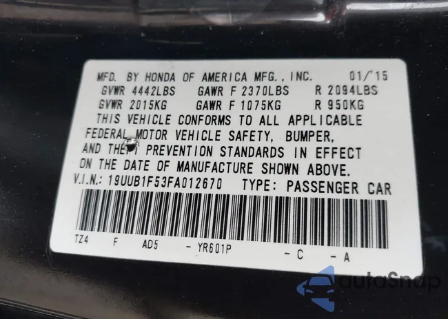 19UUB1F53FA012670: 44077040