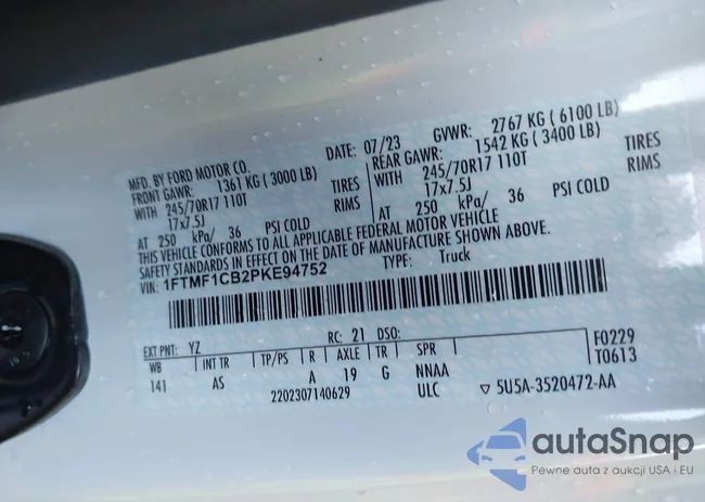 1FTMF1CB2PKE94752: 44077160