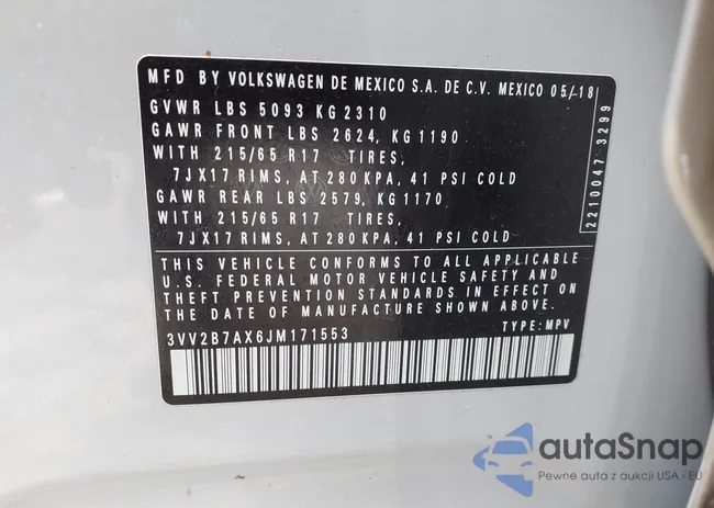 3VV2B7AX6JM171553: 44076173