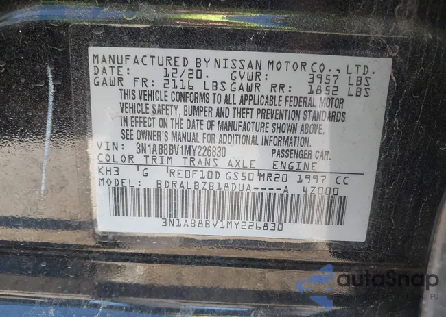 3N1AB8BV1MY226830: 44076227