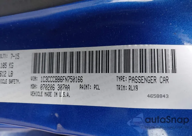 1C3CCCBB6FN750166: 44076465