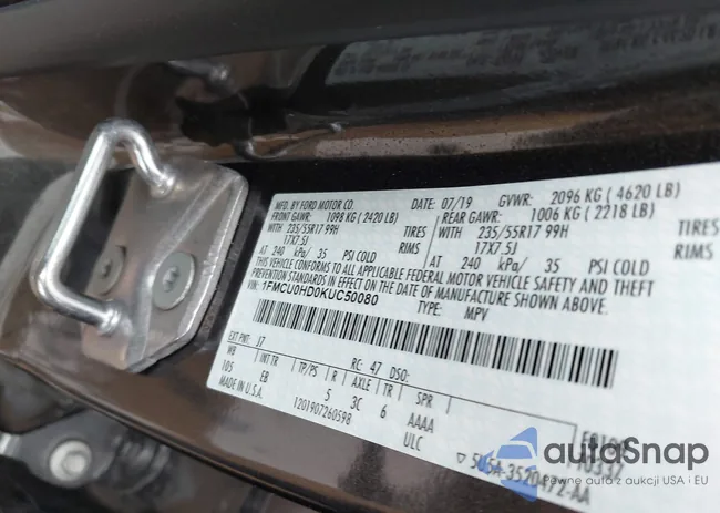 1FMCU0HD0KUC50080: 44077679