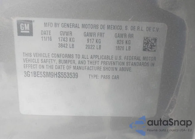 3G1BE5SM9HS553539: 44077837