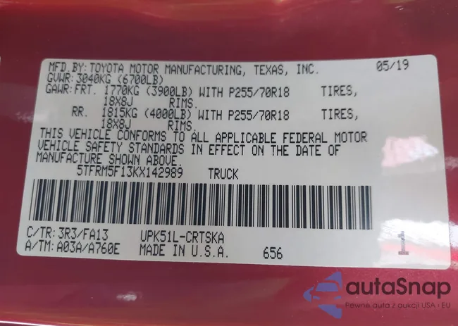 5TFRM5F13KX142989: 44077910