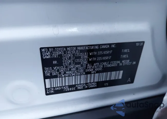 2T3W1RFV3MC094134: 44077991