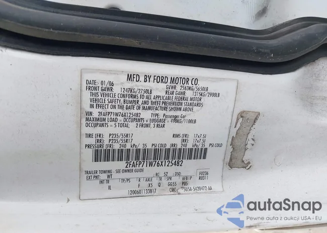 2FAFP71W76X125482: 44078003