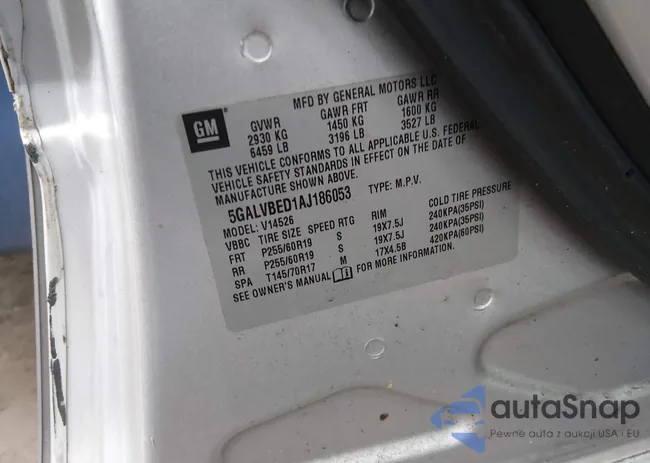 5GALVBED1AJ186053: 44078019