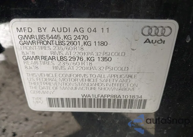 WA1LFAFP8BA101834: 44077210