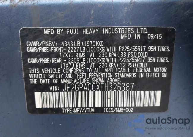 JF2GPACCXFH326387: 44077218