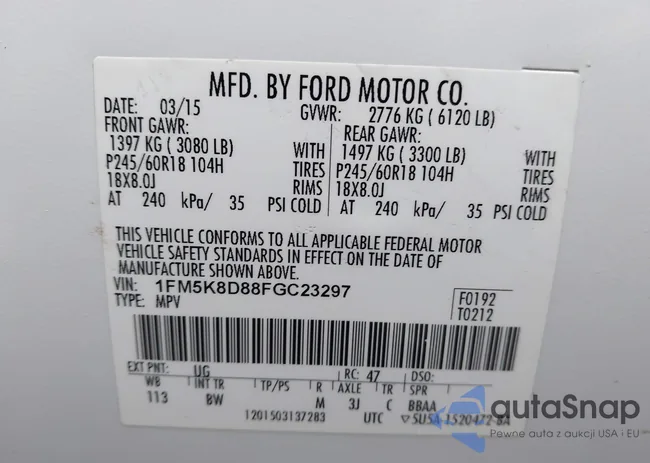 1FM5K8D88FGC23297: 44077408