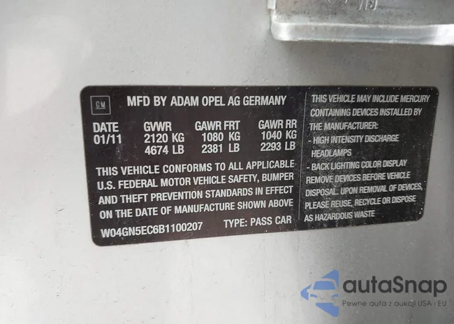 W04GN5EC6B1100207: 44077414