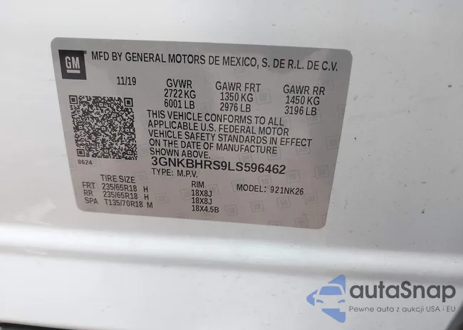 3GNKBHRS9LS596462: 44077453