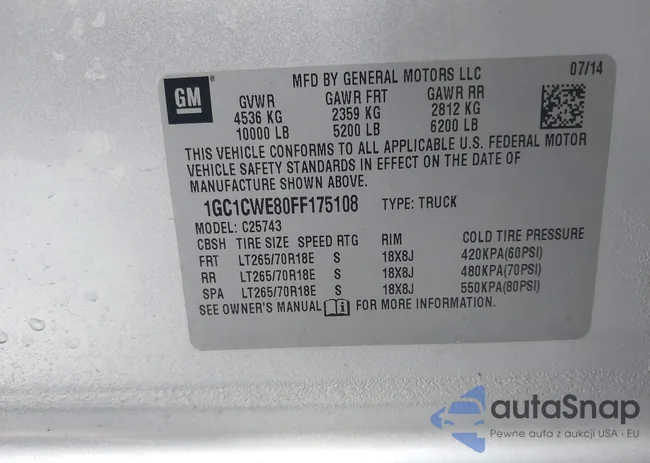 1GC1CWE80FF175108: 44077502