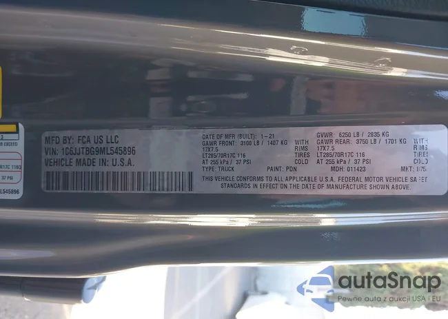 1C6JJTBG9ML545896: 44077538