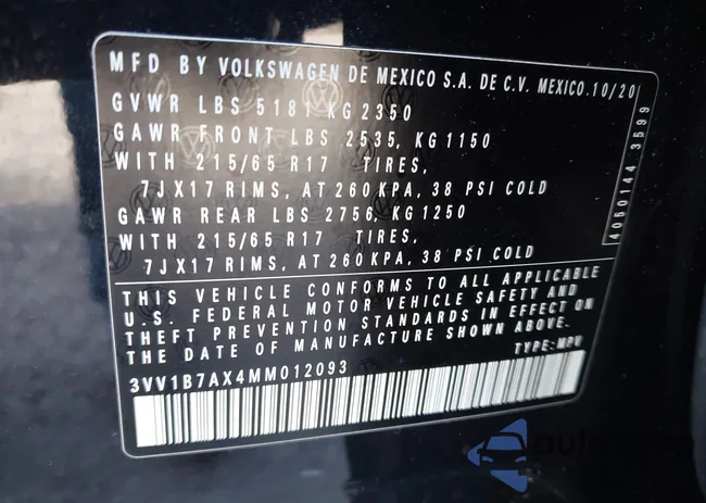 3VV1B7AX4MM012093: 44078580