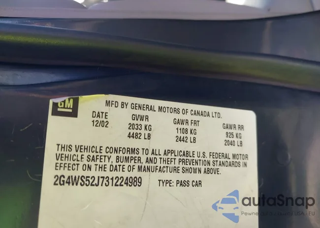 2G4WS52J731224989: 44078881