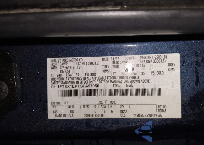 1FTEX1EP7GFA57056: 44078882