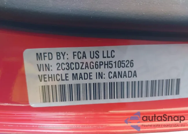 2C3CDZAG6PH510526: 44078962