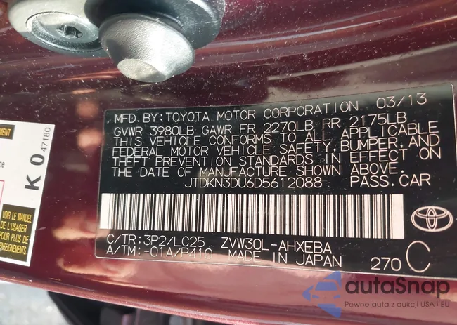 JTDKN3DU6D5612088: 44079105