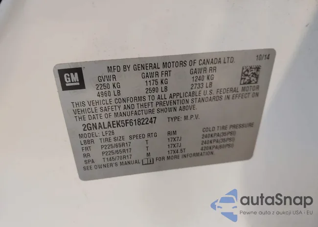 2GNALAEK5F6182247: 44078268