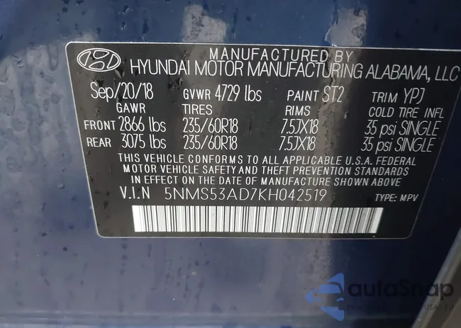 5NMS53AD7KH042519: 44079581