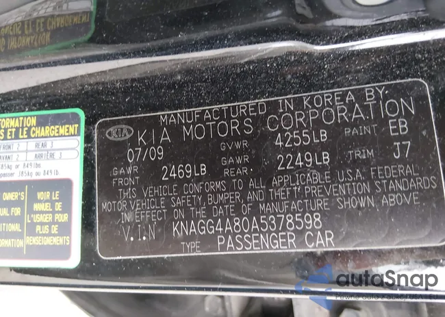 KNAGG4A80A5378598: 44079650