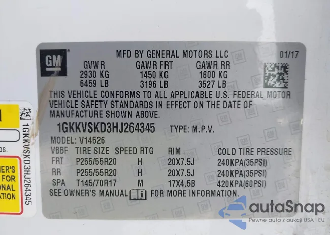 1GKKVSKD3HJ264345: 44079664