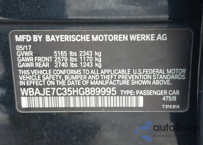 WBAJE7C35HG889995: 44079722