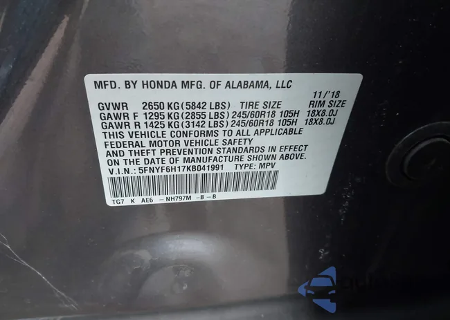 5FNYF6H17KB041991: 44079733