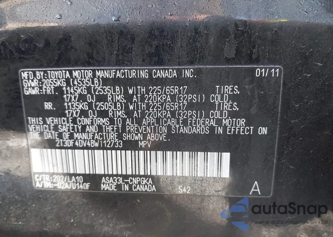 2T3DF4DV4BW112733: 44079745