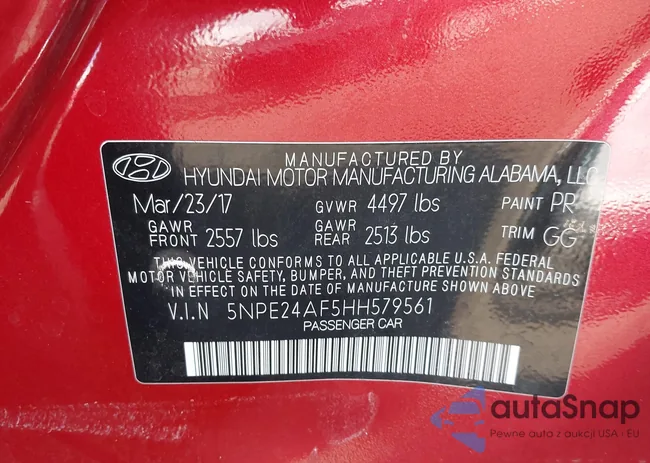 5NPE24AF5HH579561: 44079900