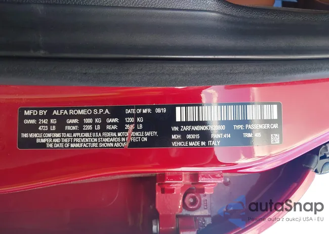 ZARFANBN0K7620800: 44079973