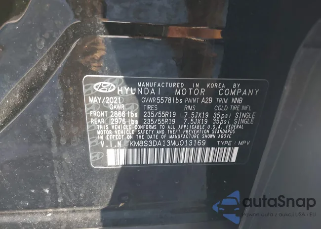 KM8S3DA13MU013169: 44080043