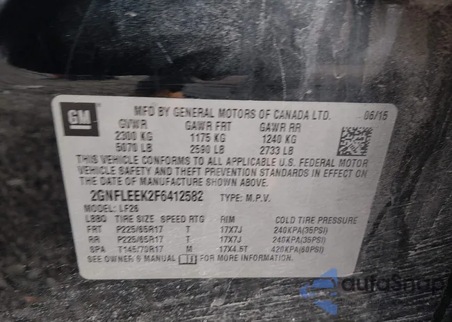 2GNFLEEK2F6412582: 44080089