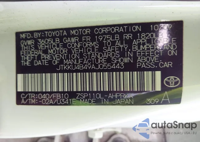 JTKKU4B49AJ055443: 44080098